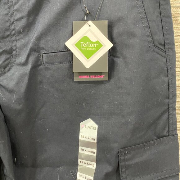 LAPG Mens Tactical Cargo Pants 18X Long Navy Blue Durable Ripstop Fabric - Picture 8 of 11